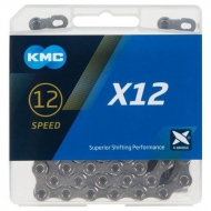 Ланцюг KMC X12 12 швидкостей 126 ланок + замок срібний / срібний (X12)